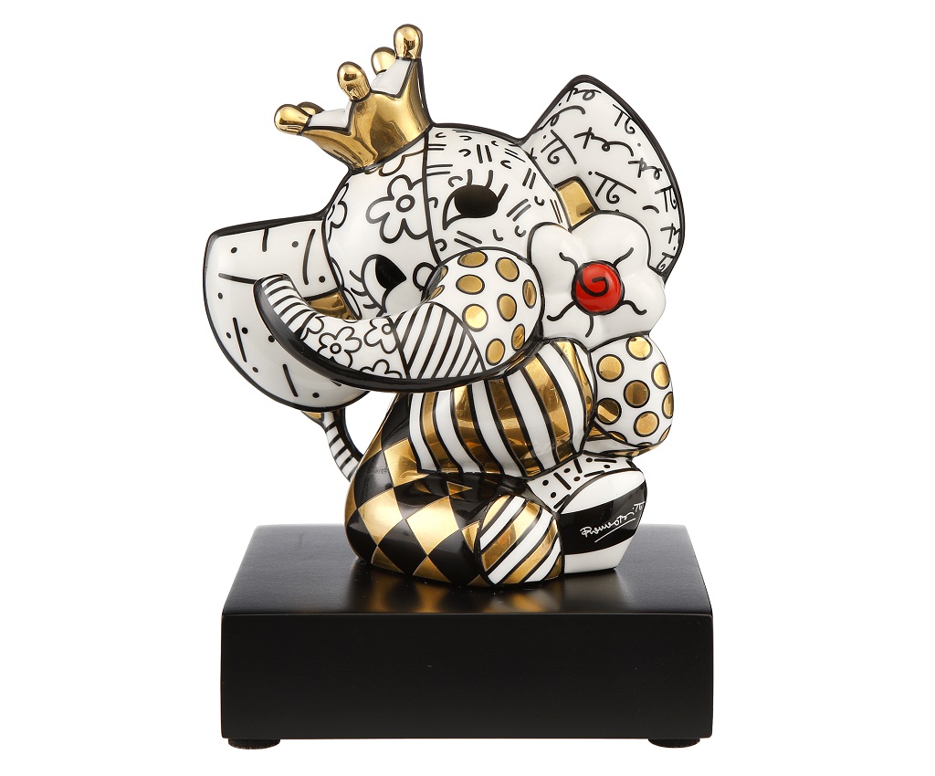 Golden Spring Elephant - 瓷像 Pop Art Romero Britto